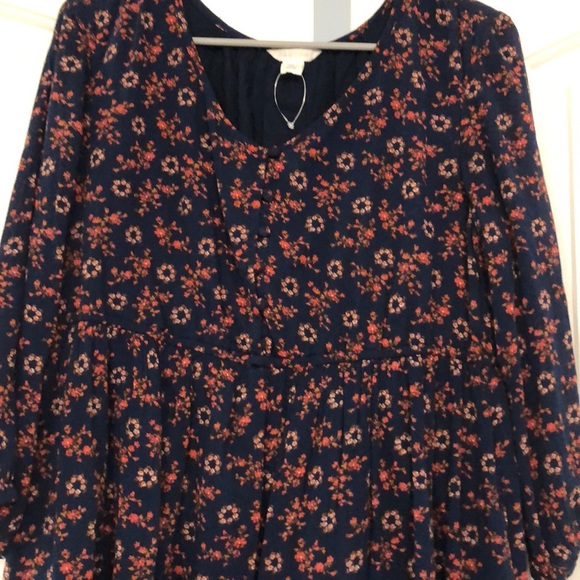 Caslon floral long sleeve dress size m - Picture 3 of 8